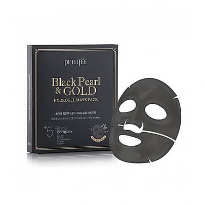 _PETITFEE_ Black Pearl _ Gold Hydrogel Mask Pack _5ea_